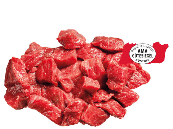 Frisches Rindsgulaschfleisch