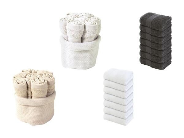 Set de serviettes d'invité éponges, 8 pièces