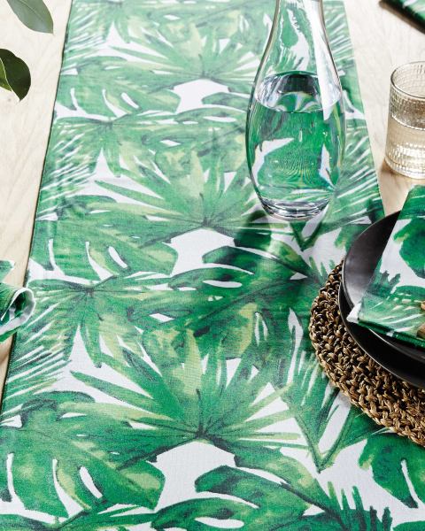 Evergreen Leaf Table Runner