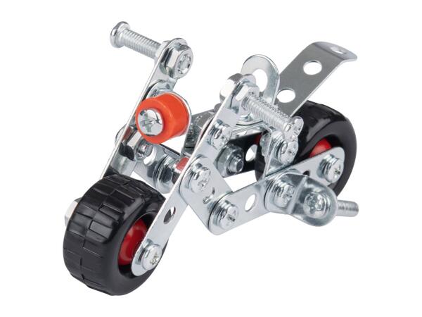 Playtive Build Your Own Metal Motorcycle Kit - 64 Piece Set