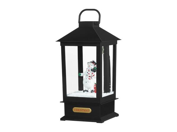 Livarno Home Black LED Musical Snowing Lantern