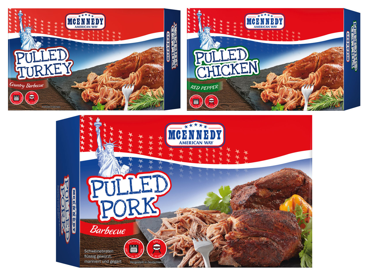 MCENNEDY Pulled Pork, Chicken oder Turkey