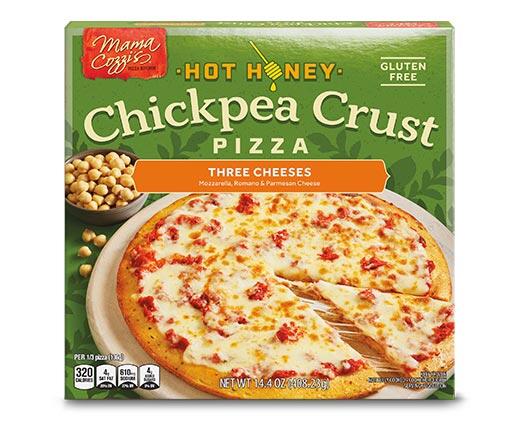 Mama Cozzi's Pizza Kitchen Hot Honey Chickpea Crust Three Cheese or Turkey Sausage and Pepper Pizza