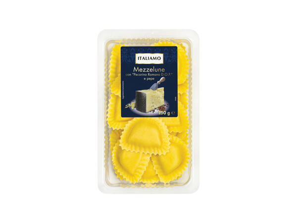 "Mezzelune" with "Pecorino Romano PDO" and Pepper