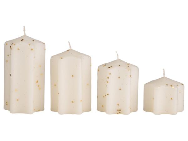 Christmas Candles, 4 Pieces