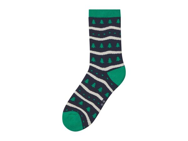 Esmara Older Kids' Navy & Green Thermal Socks - 2 Pairs