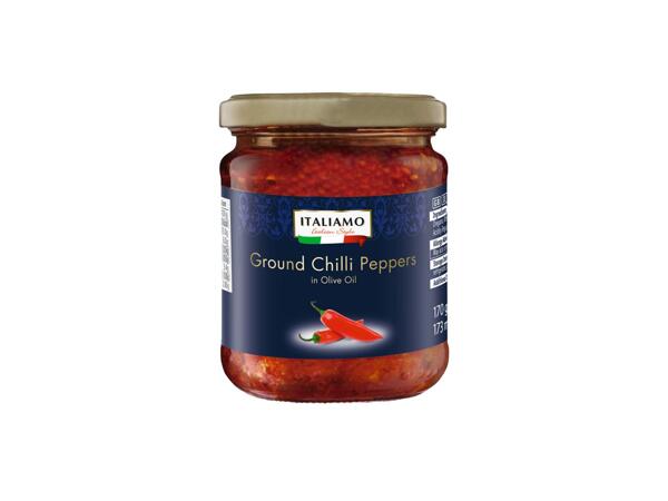 Ground Chillis in Olive oil