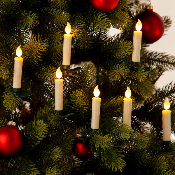 Kabellose LED-Weihnachtskerzen 10er-Set