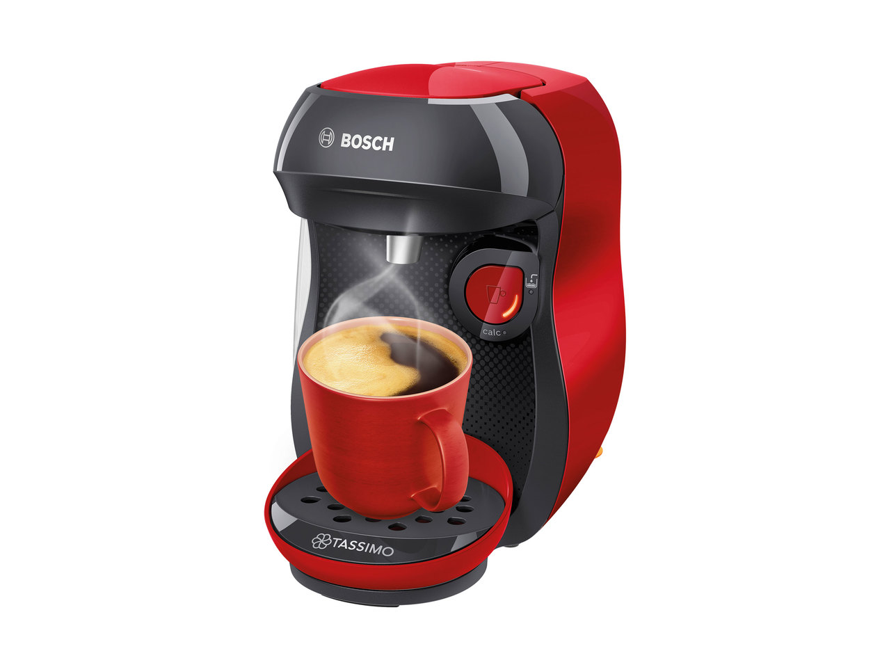 Bosch Tassimo Happy Single Serve Coffee Machine - Black/Red1