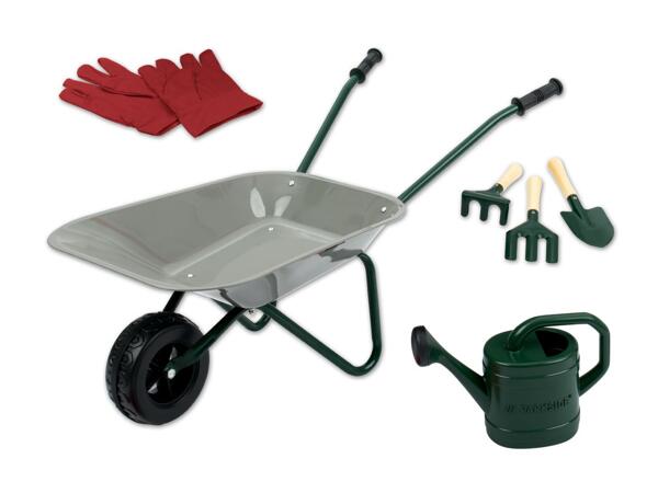 Kinder Scheibtruhe mit Gartenwerkzeug, 7-teilig