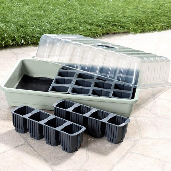 Premium Anzucht-Set mit Wasser- Reservoir und Kapillar-Vlies