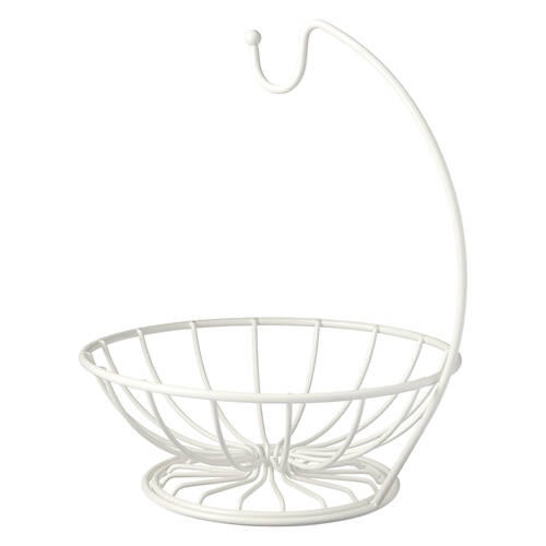 Banana Hanger with Fruit Basket - Matte White