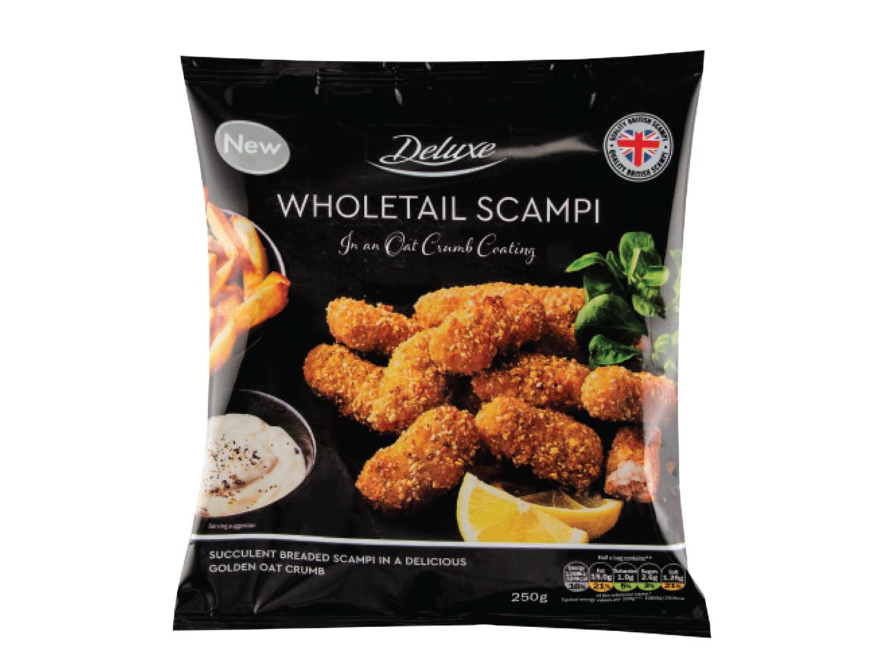 DELUXE Wholetail Scampi in an Oat Crumb Coating