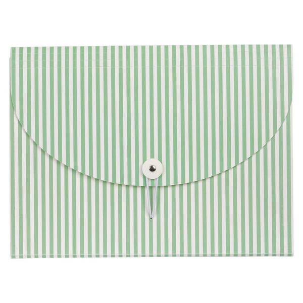 PEMBROOK Green Stripe Expandable File Folder