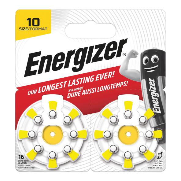 ENERGIZER(R) 				Piles pour appareils auditifs, 16 pcs