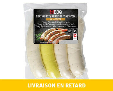BBQ 
 QUATUOR DE SAUCISSES À RÔTIR