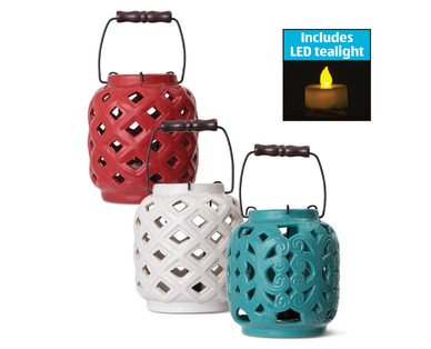 Huntington Home Ceramic 6" Candle Lantern