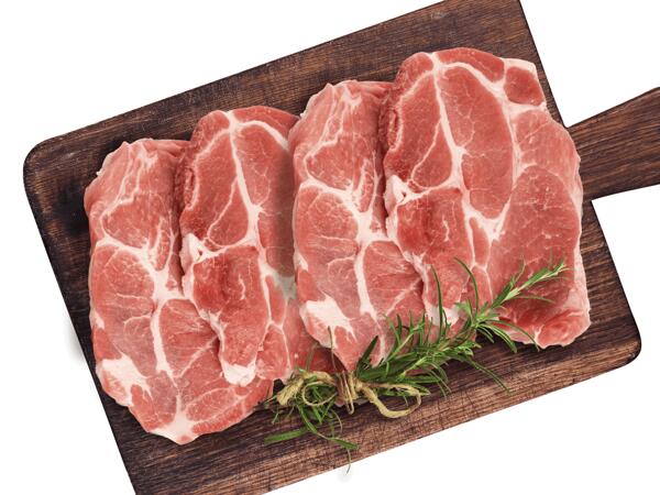 Frische Schopfsteaks