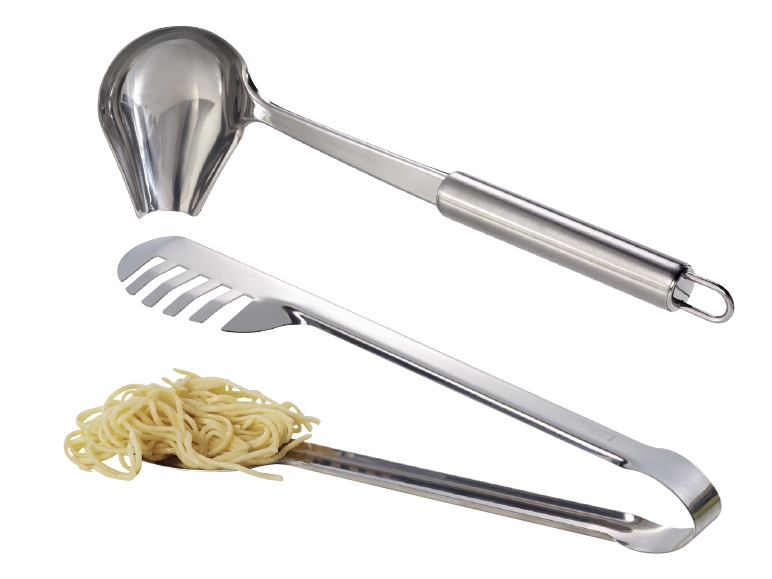 ERNESTO Sauce Spoon, Pasta Tongs, Pizza Cutter or Mini Grater