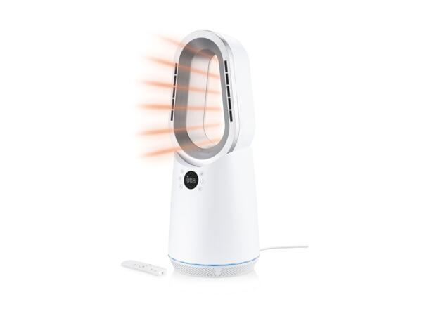 Silvercrest Bladeless Desk Fan Heater - White