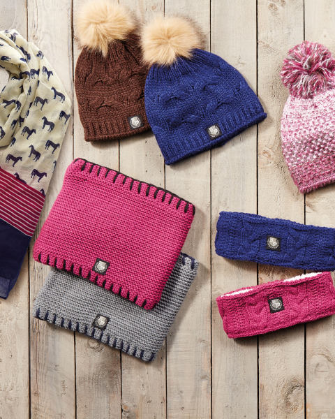 Crane Equestrian Faux Fur Pompom Hat