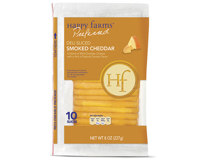 Happy Farms Preferred Smoked Cheddar Deli Sliced Cheese