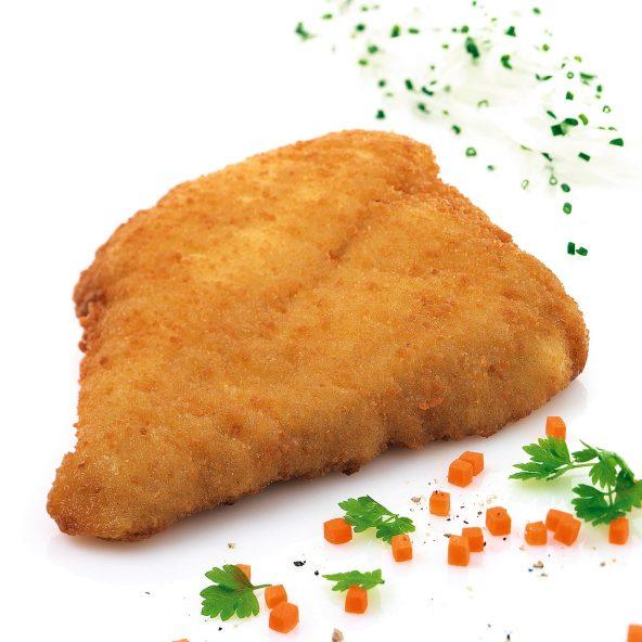 Store panerede fiskefileter