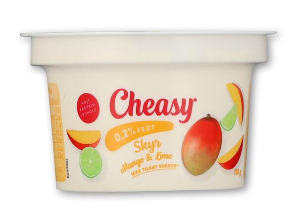 Cheasy skyr med vanilje eller mango og lime