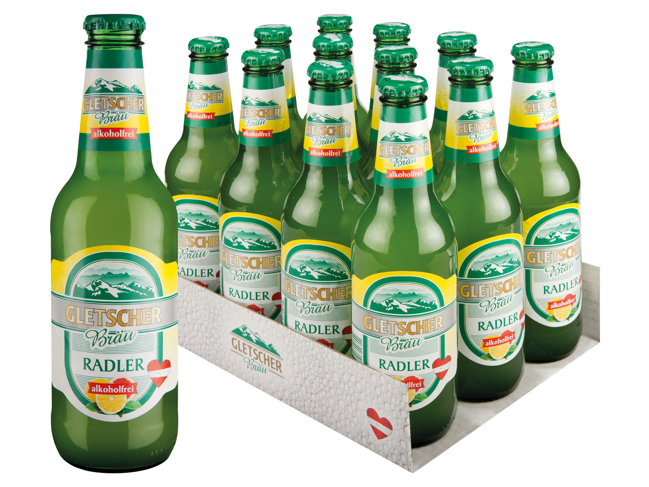 GLETSCHERBRÄU Alkoholfreier Zitrone-Grapefruit Radler
