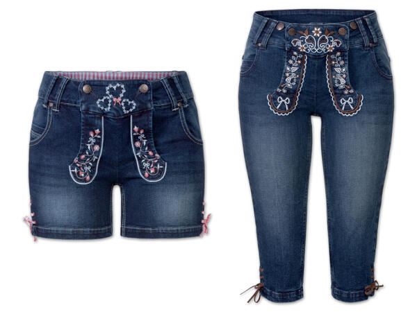 Damen Trachten-Jeans-Capri/-Shorts