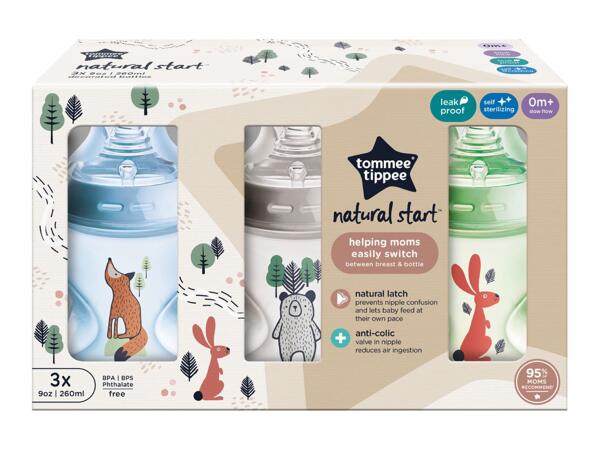 Tommee Tippee Natural Start Baby Bottles - 3 Pack