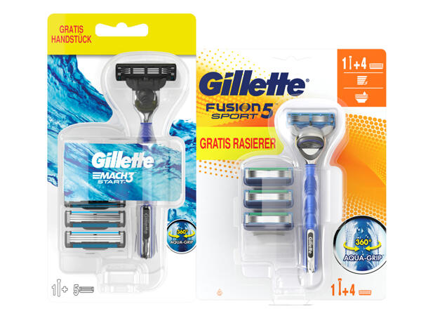 Gillette Rasierer + Ersatzklingen