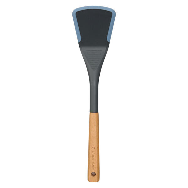 Crofton Blue Solid Turner Silicone Edge Wooden Utensil