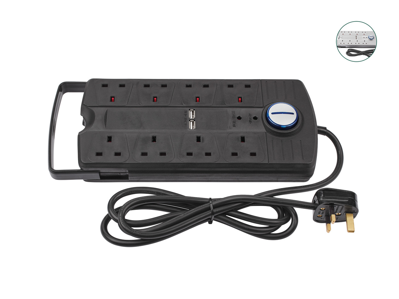Powerfix 2m Surge Protected Extension Lead1 Lidl — Great Britain Specials archive