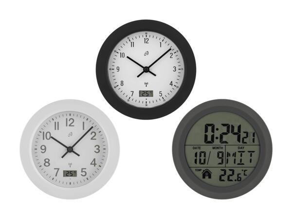 Horloge radio pour salle de bains
