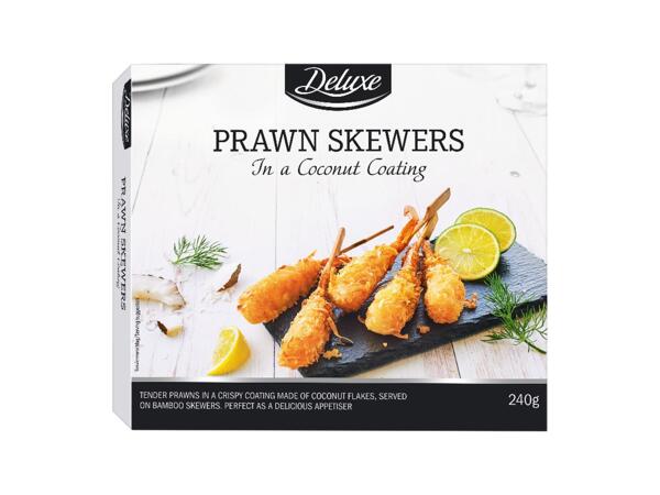 Prawn Skewers in Coconut Crumb