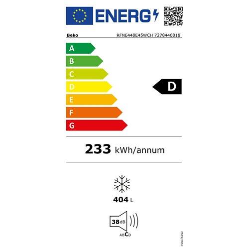 BEKO Congelatore verticale, RFNE448E45WCH