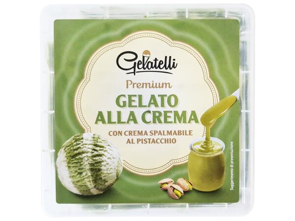 Ice Cream with Pistachio Cream Spread