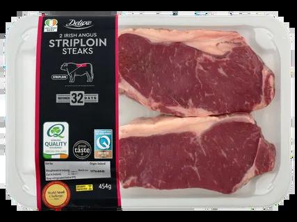Deluxe Deluxe 2 Irish Angus Striploin Steaks