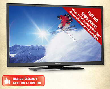 Smart-TV avec rétroéclairage LED 101,6 cm (40") MEDION(R)