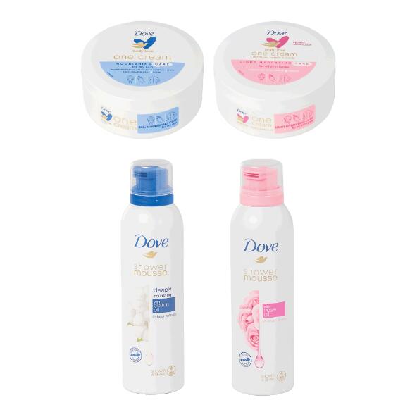 DOVE(R) One cream ou mousse de douche