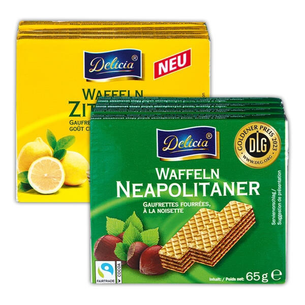 Waffeln gefüllt