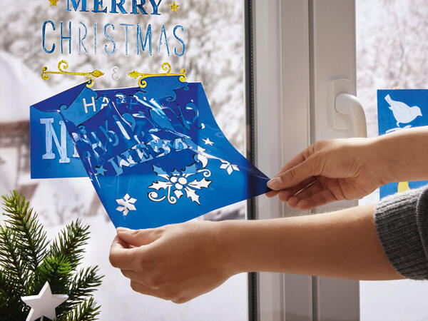Christmas Window Stencil & Chalk Marker Set