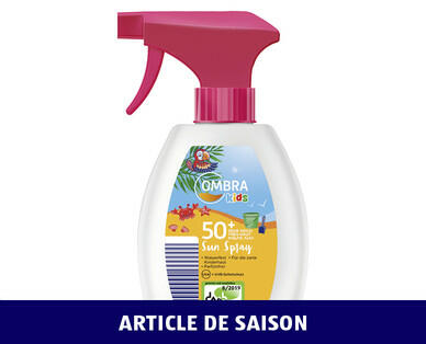 OMBRA SUN
PROTECTION SOLAIRE POUR ENFANTS EN SPRAY IP 50+