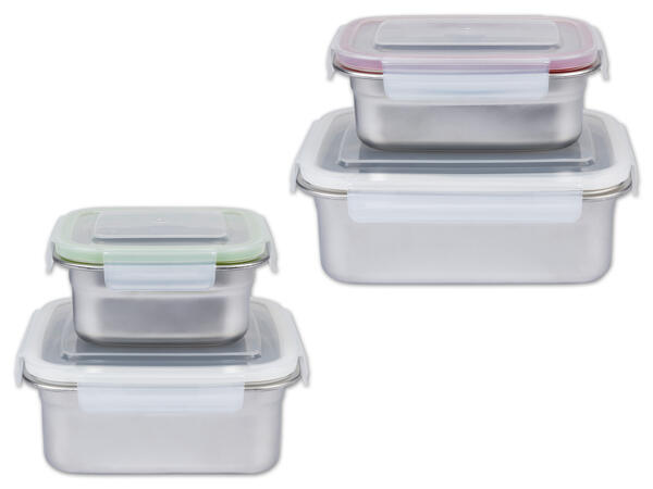 Edelstahl-Frischhaltedosen-Set, 2-teilig