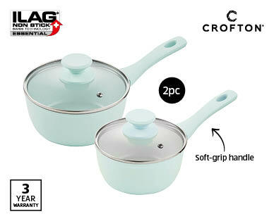 Ceramic Non-Stick Saucepan 2pc Set – 16cm and 18cm