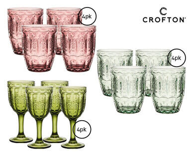 Glass Drinkware Assortment 4pk