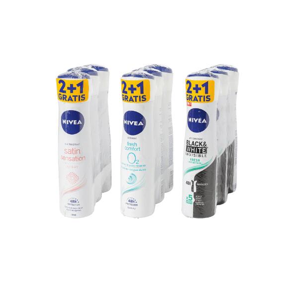 NIVEA(R) 				Deodorant für Damen, 3 St.