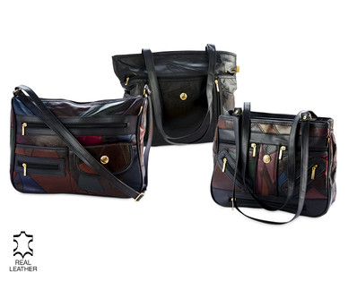 Ladies' Patch Leather Handbag