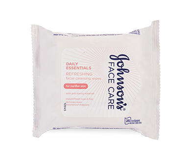 Johnson's Daily Essentials Refreshing Facial Cleansing Wipes 25pk